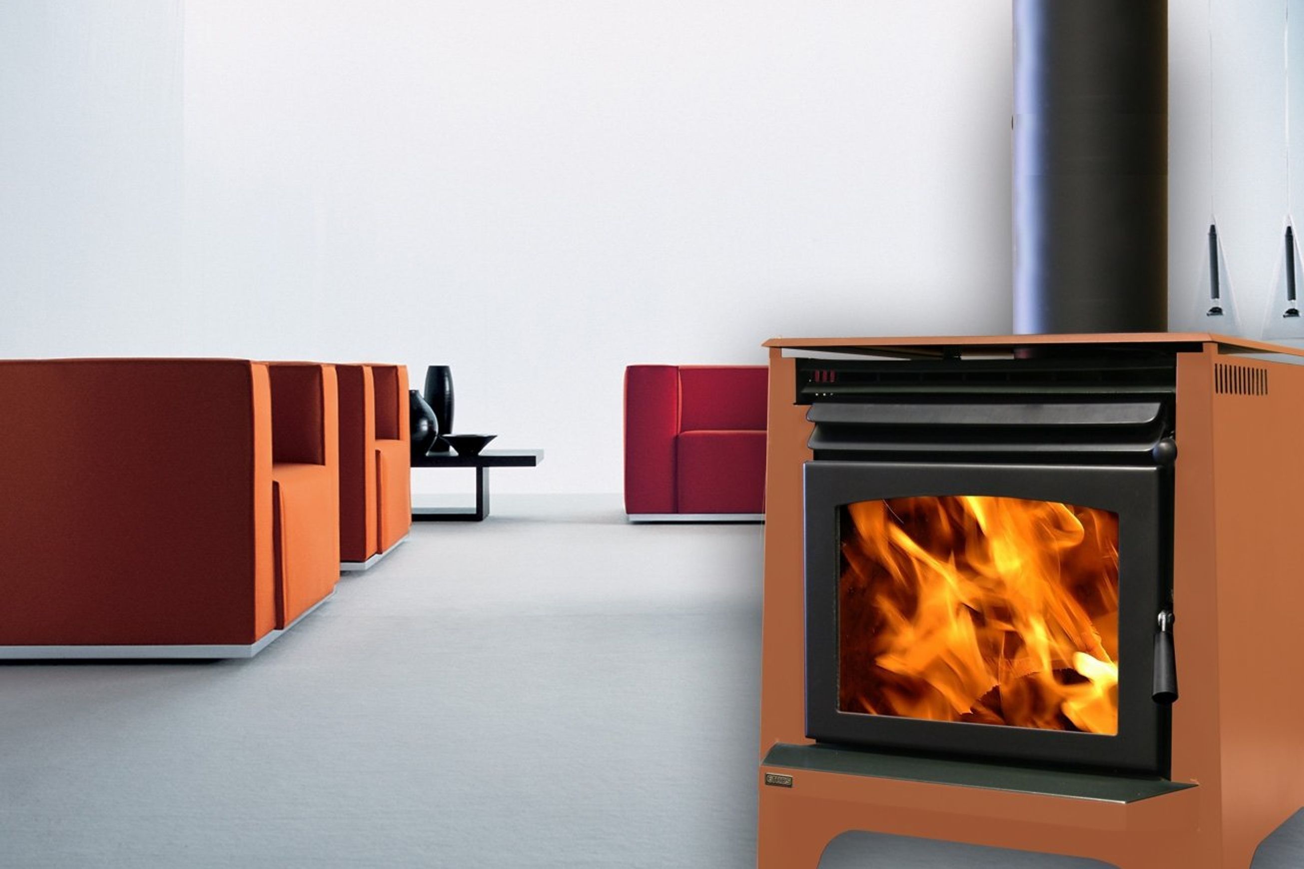 Ethos Phoenix Freestanding Wood Fireplace