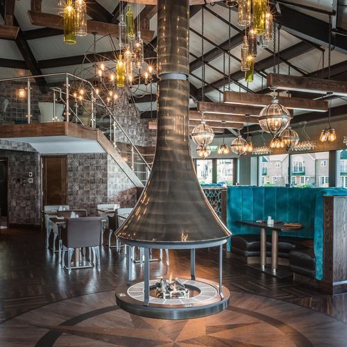 JC Bordelet Zelia 908 - Suspended Wood Fireplace