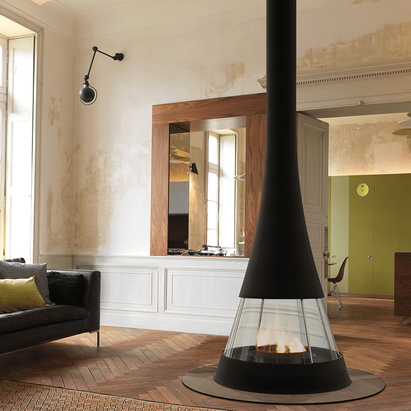 JC Bordelet Linea 914 - Suspended Wood Fireplace