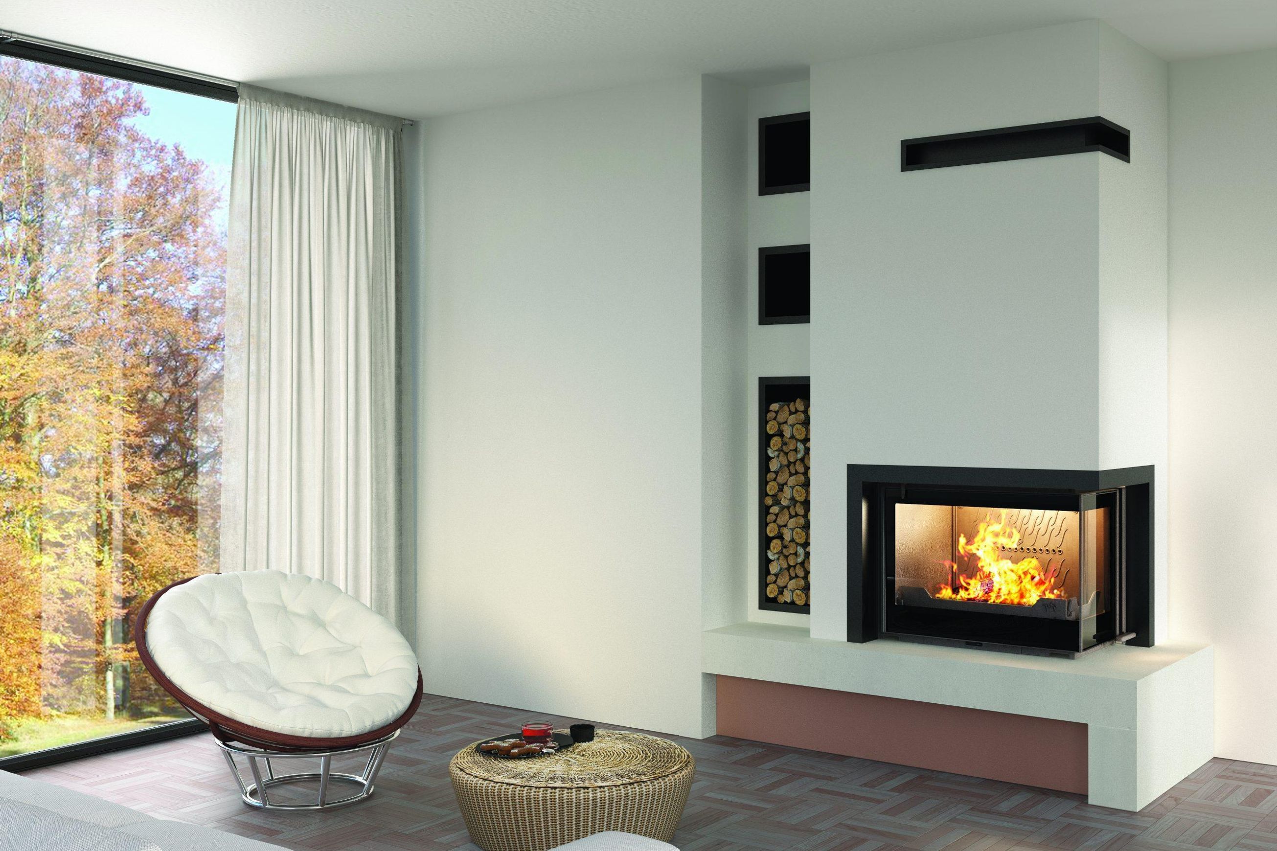 Seguin Europa 7 Right Hand Corner Cast Iron Fireplace