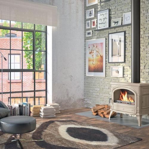 Seguin Topaze Freestanding Fireplace - Enamel