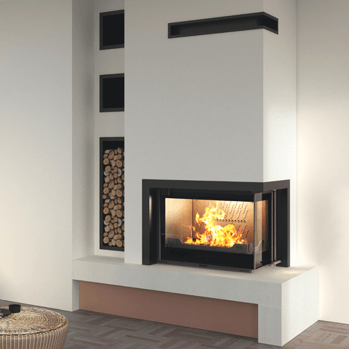 Seguin Europa 7 VL Cheminee - Black Glass & Swing Door