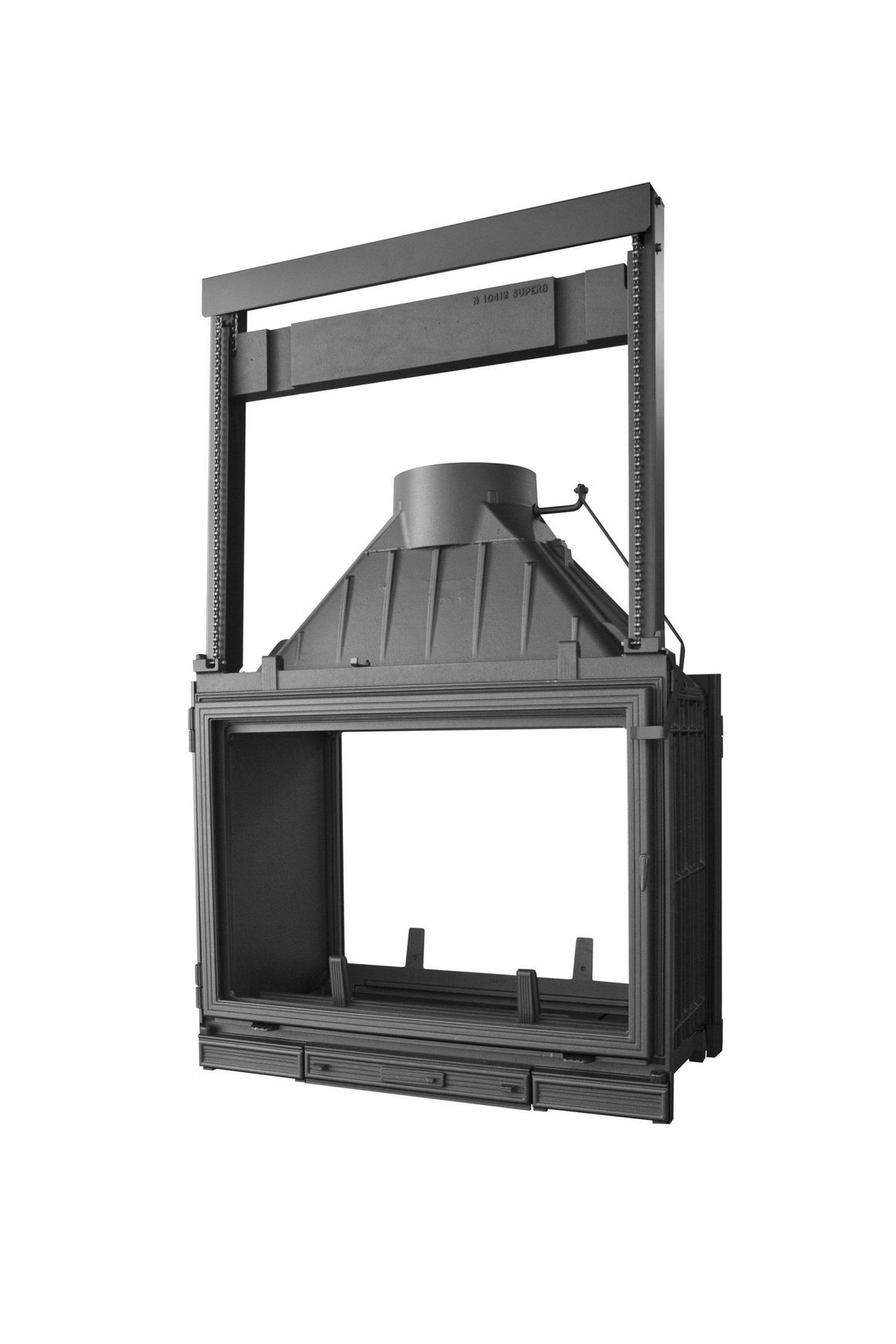 Seguin Multivision 8000 Double Sided Cast Iron Fireplace With Lift Door