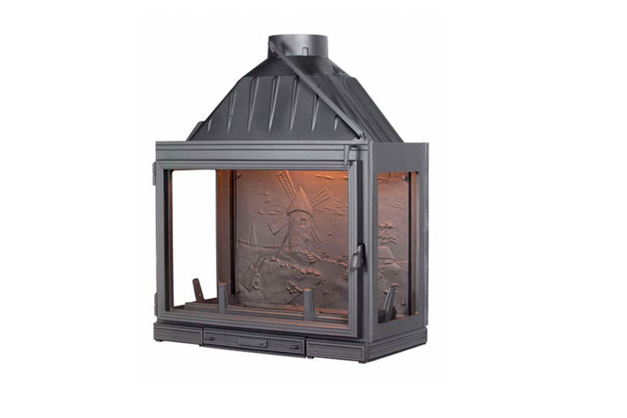 Seguin Multivision 8000 3V Cast Iron Cheminee Fireplace