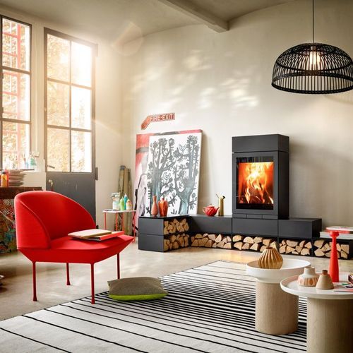Skantherm Elements 600 Front - Slow Combustion Wood Heater