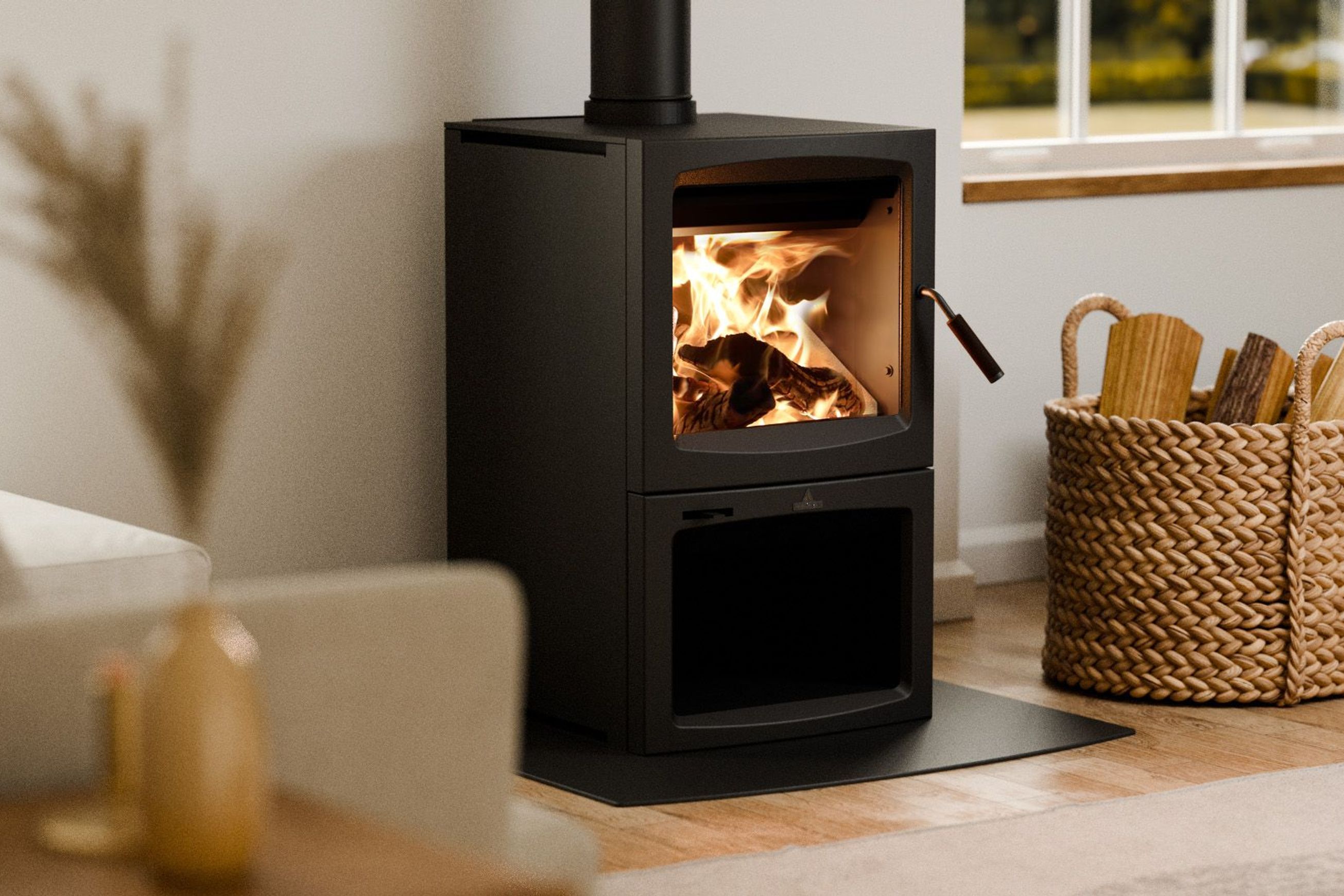 Maxen St Clair 350 ULEB Freestanding Wood Fireplace