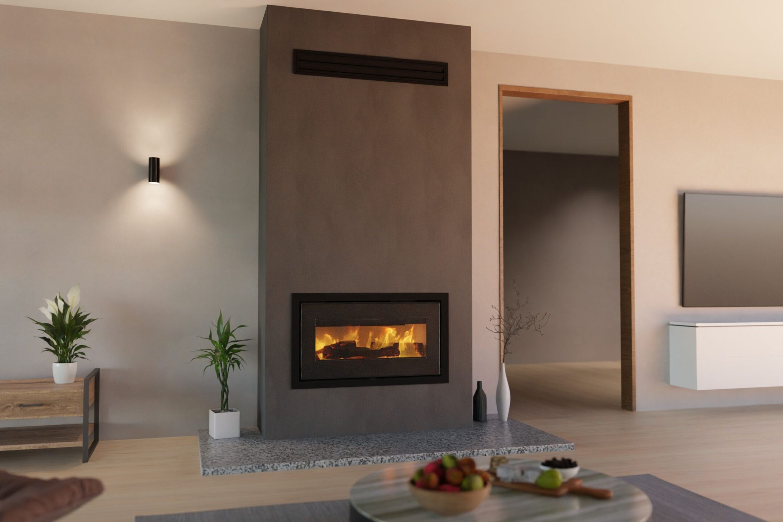 Visionline Taurus Double-Sided Inbuilt Wood Fire
