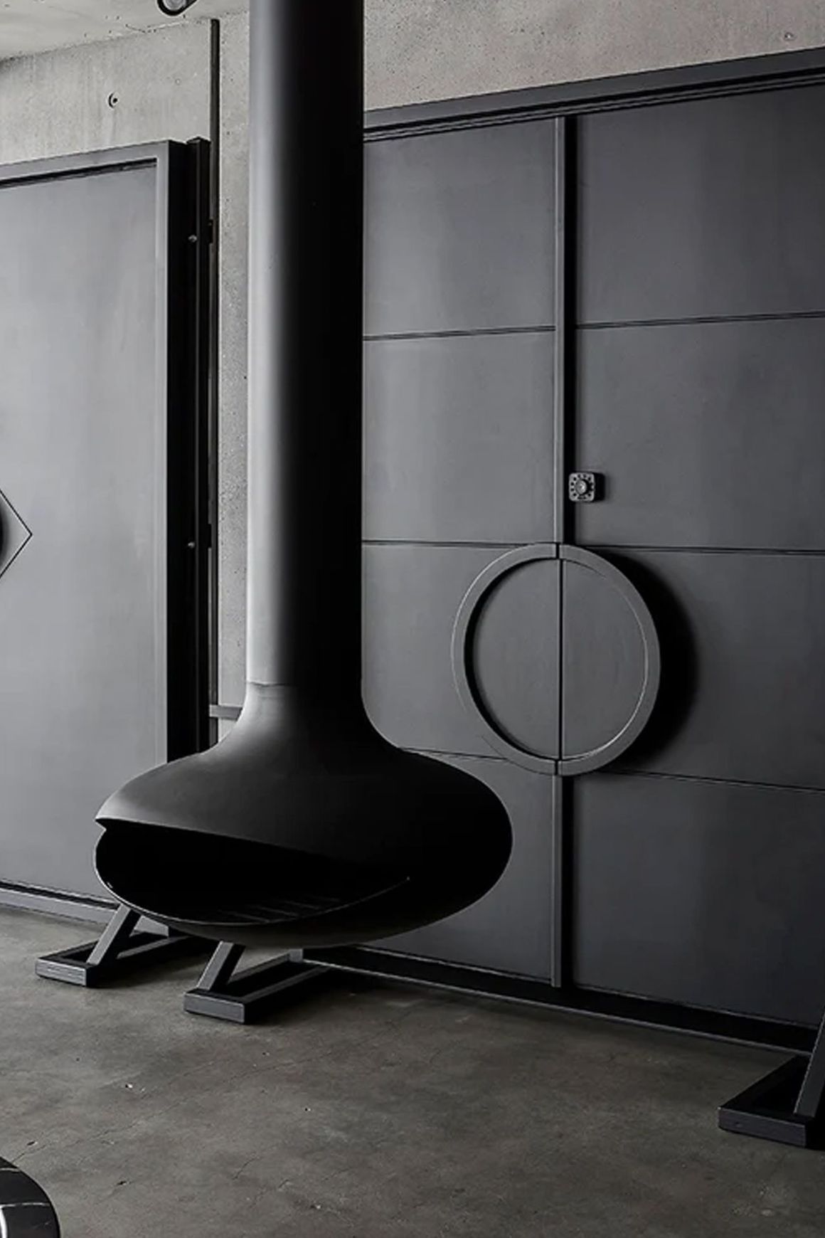 Zen Elegante Wood Burning Suspended Fireplace