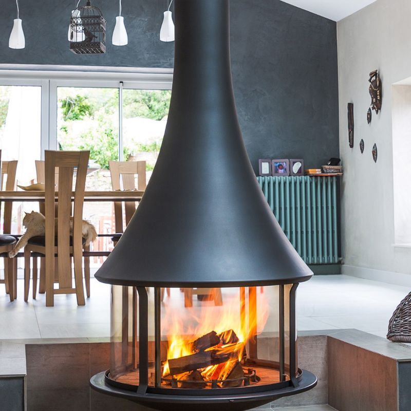 JC Bordelet Zelia 908 - Suspended Wood Fireplace