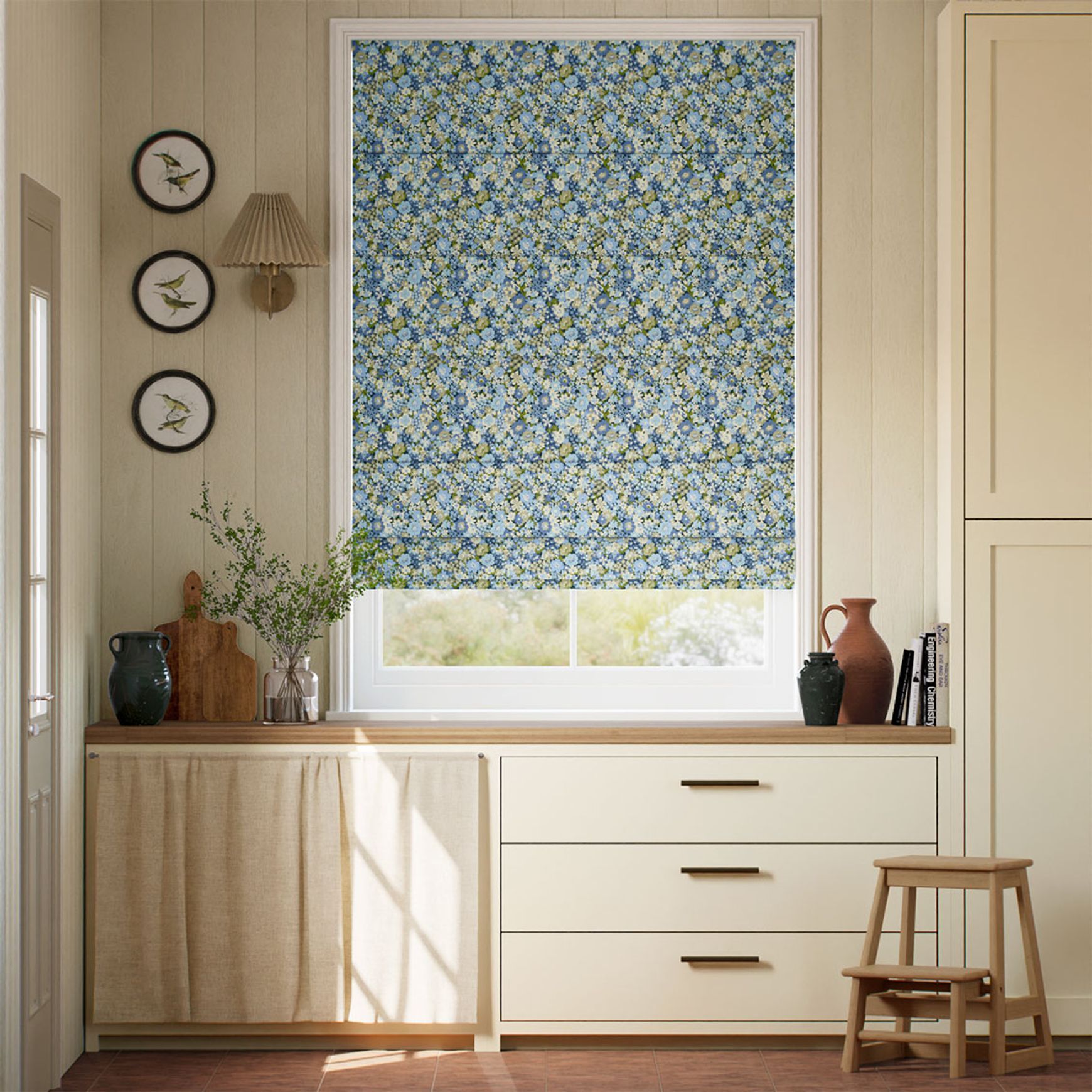 Liberty Frances Bloom Cornflower | Roman Blinds