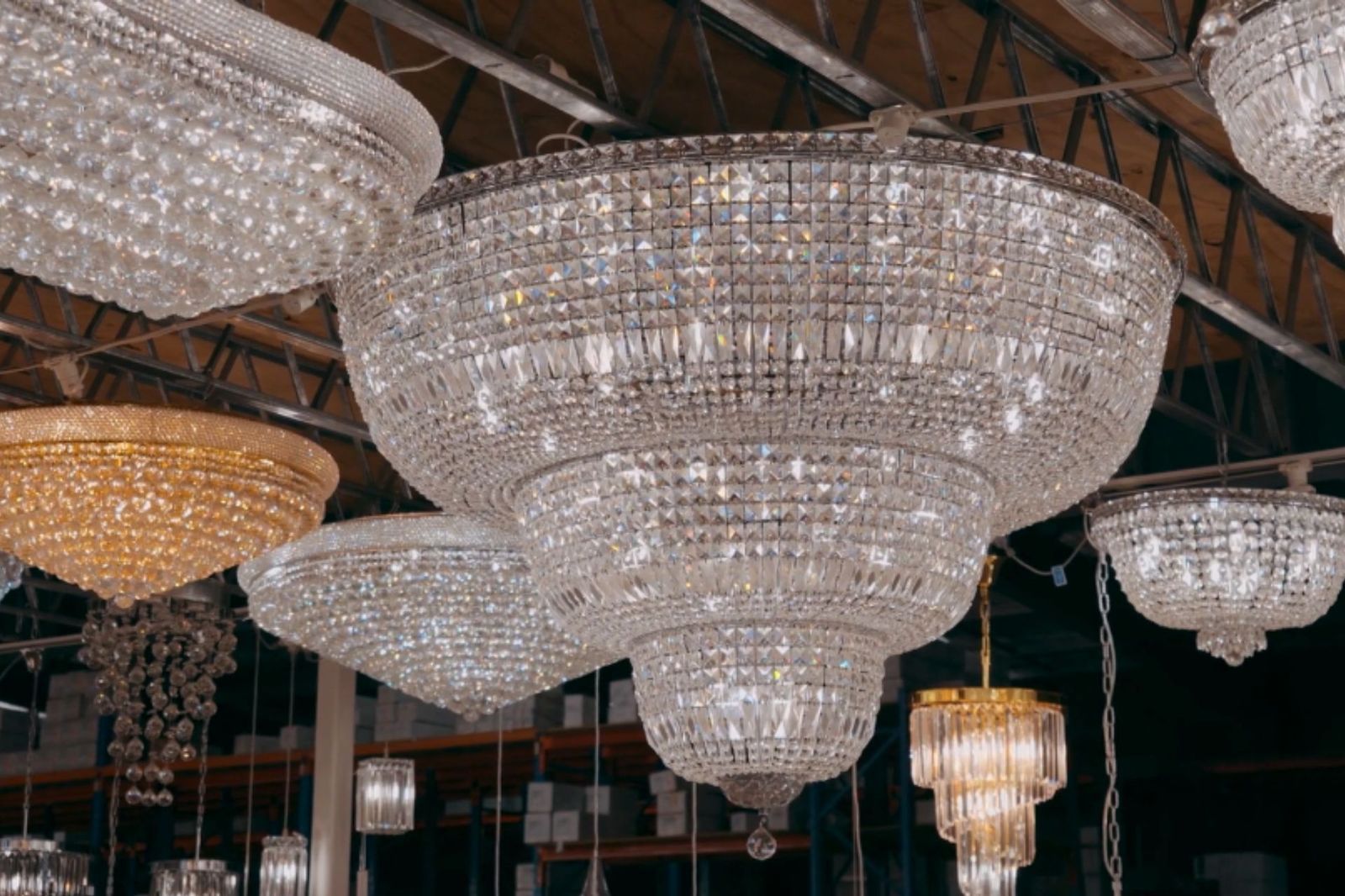 Our showroom in Geelong has the largest collection of chandeliers in the Southern Hemisphere