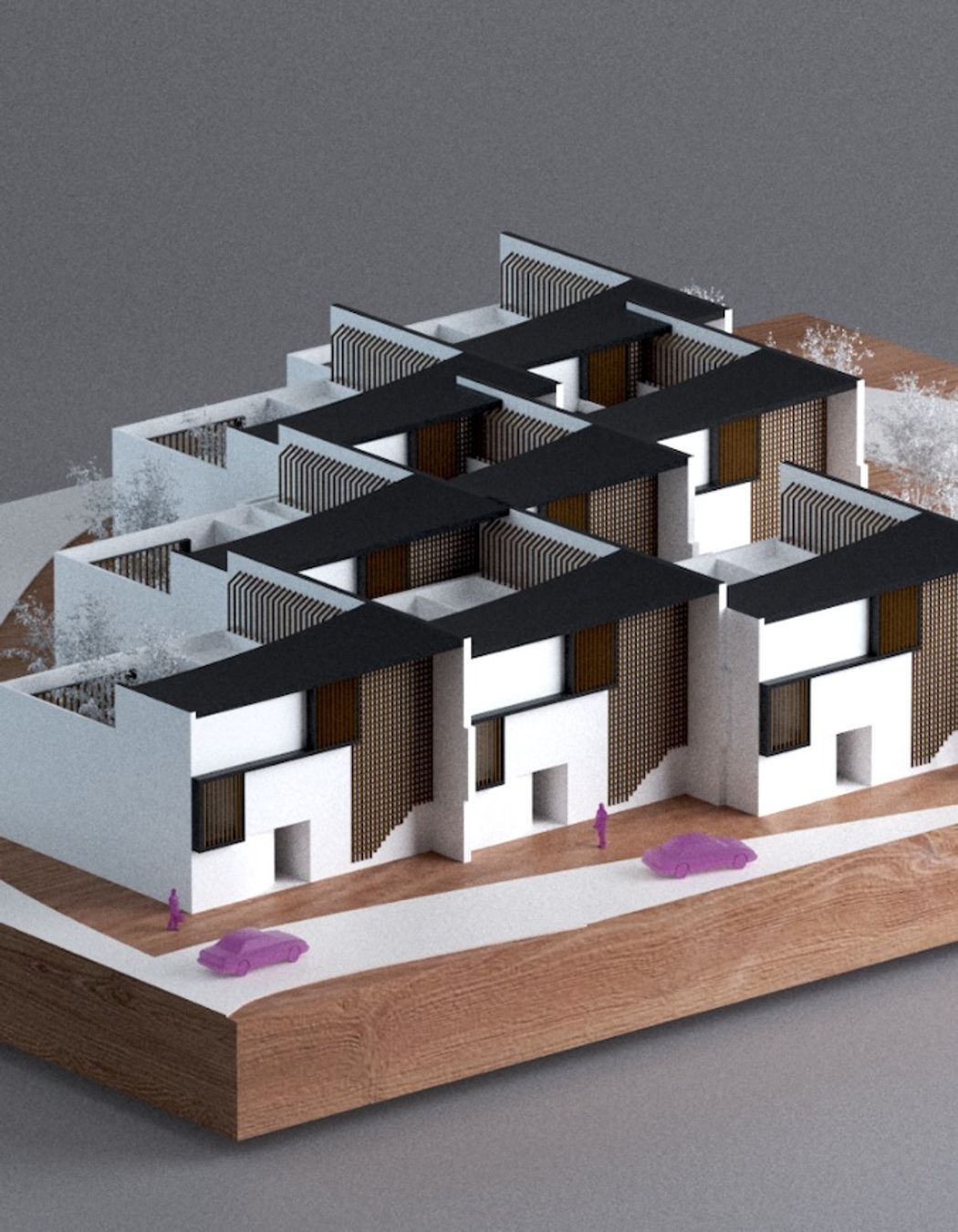 Double apartment tower