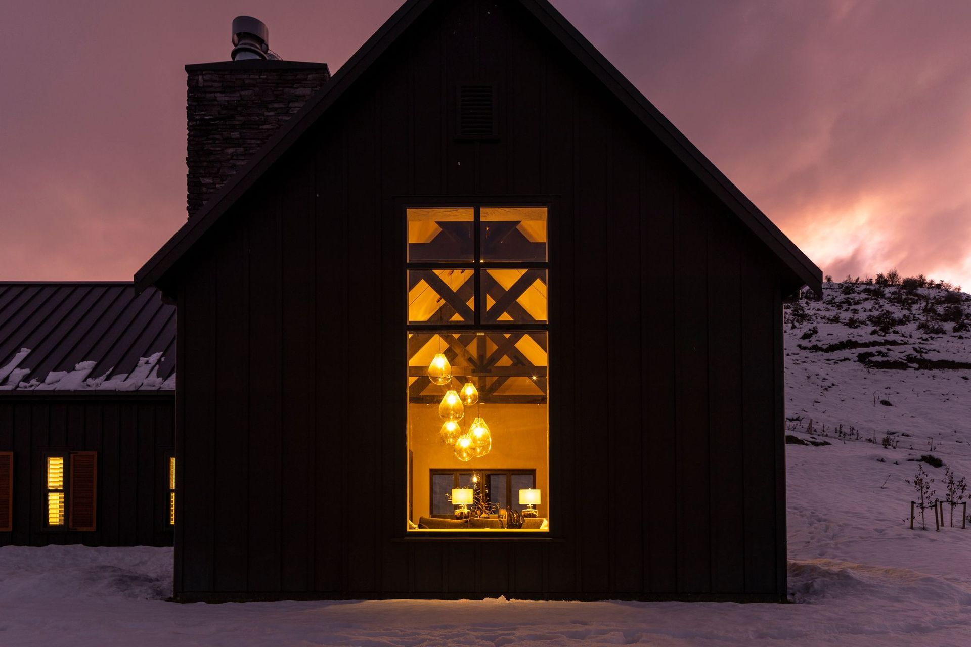 “At night, when you look from the road, the house glows through that big window, it is quite beautiful.”