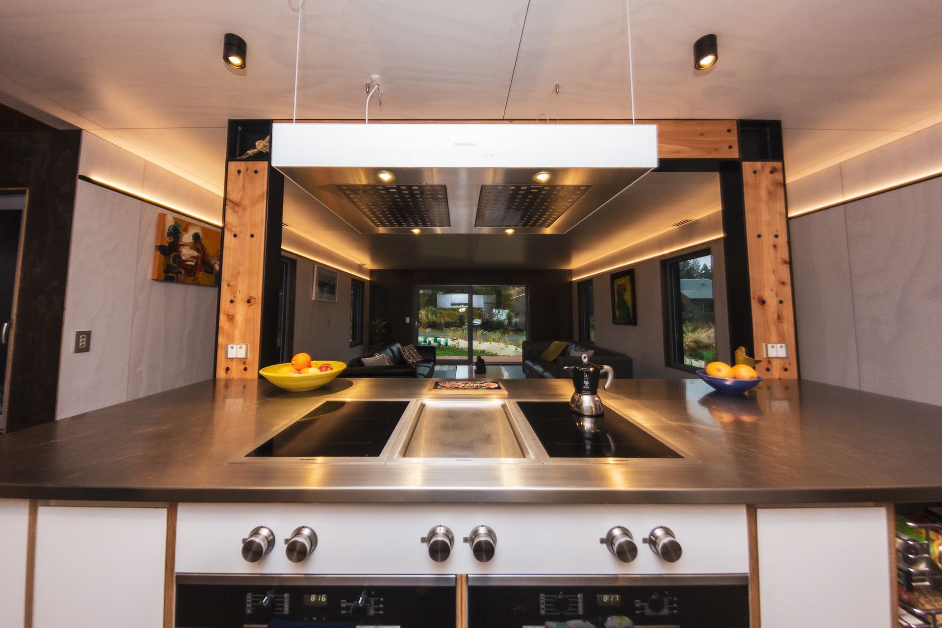 A functional kitchen allows large meals to be prepared.