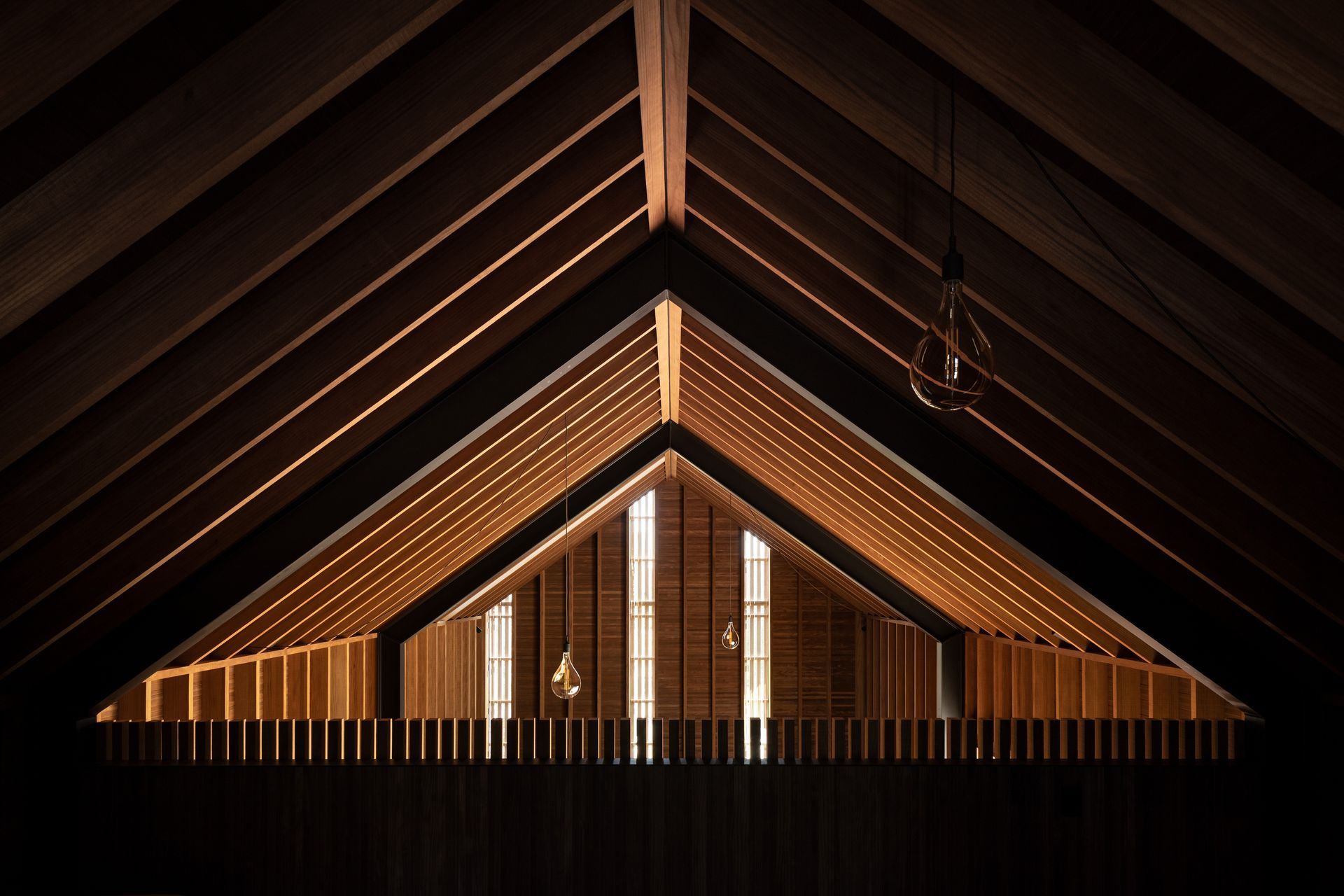 Used as a holiday home, the building is open with no doors.