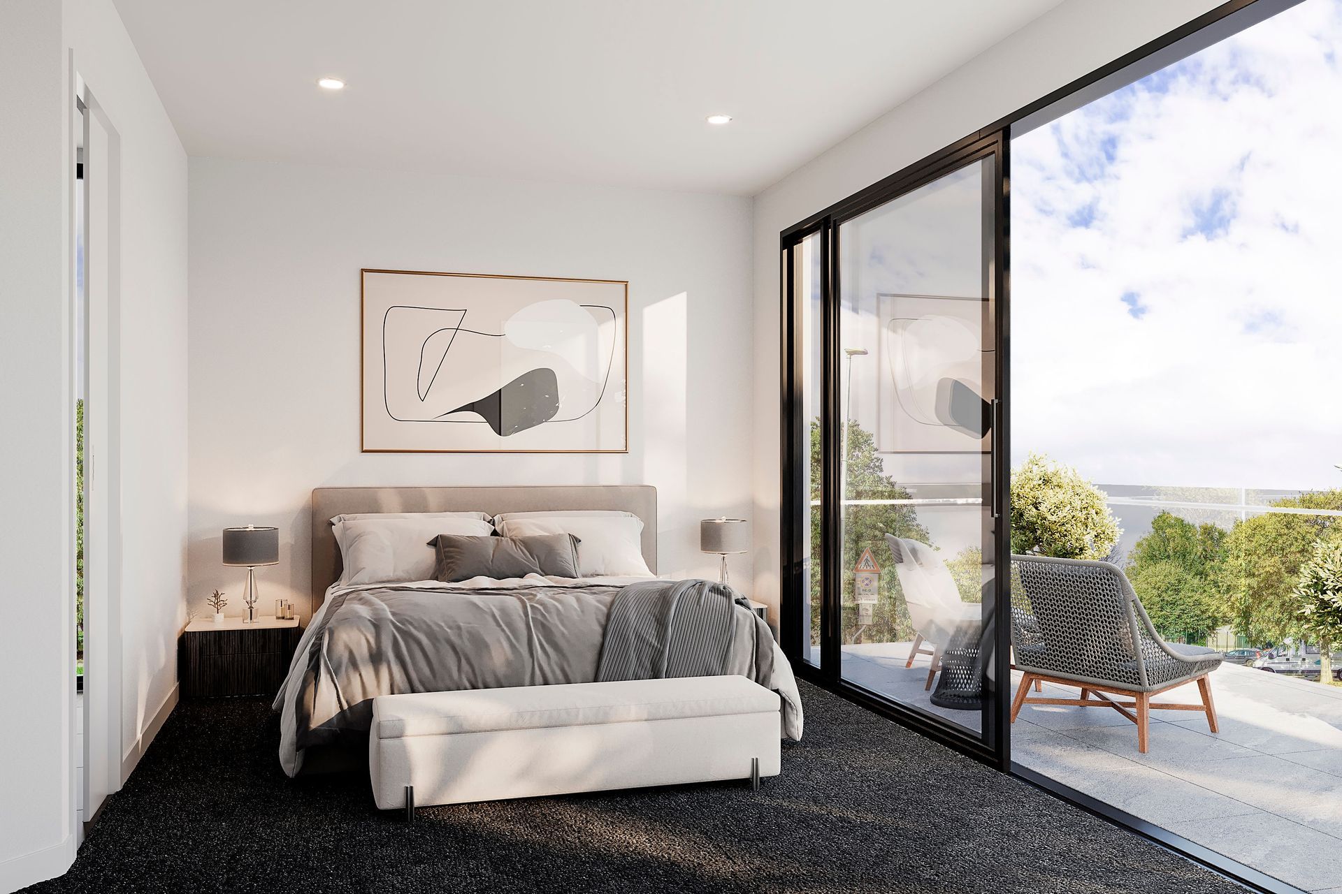 Render of Bedroom with attached Ensuite