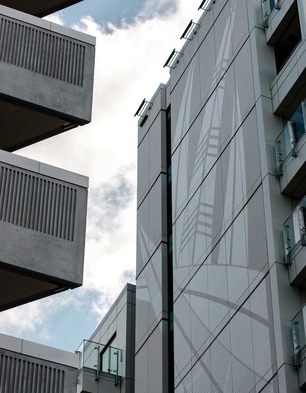 Westlight Apartments, 6 Waikumete Rd, Glen Eden. Product: Equitone Techtiva 00 - engraved.