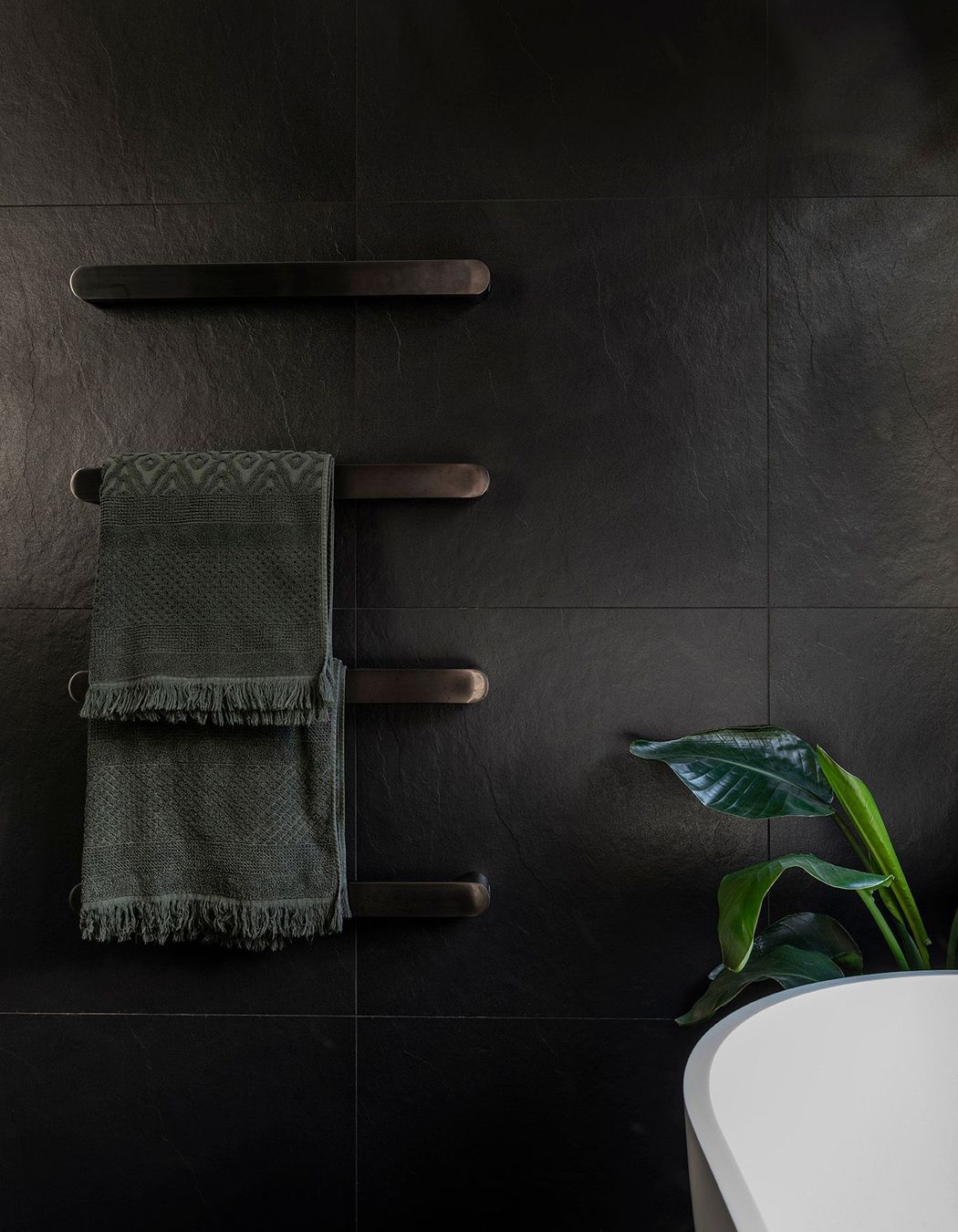 Contrast is carried on through to the bathrooms with the attention to detail evident in every corner.