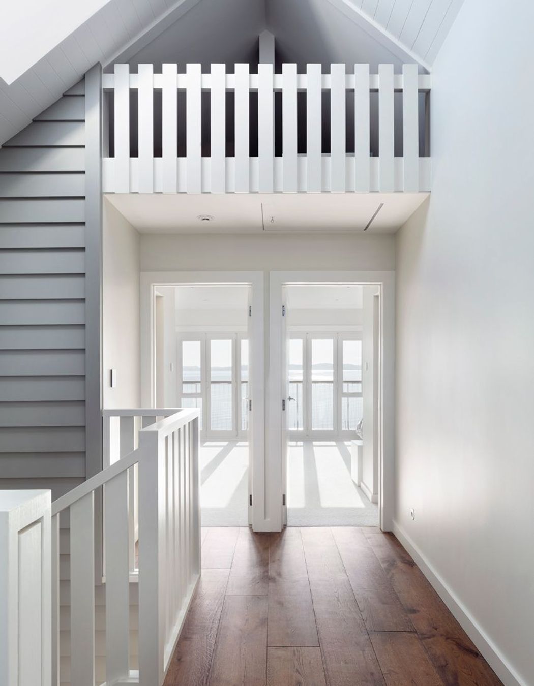 One pavilion provides sanctuary for the homeowners while the other houses the public spaces and guest accommodations.