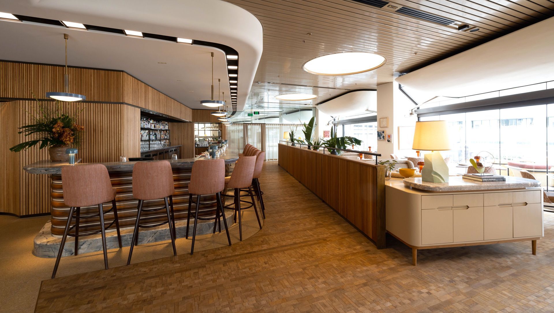 Palmer Bar - Natural Foret Oscar Ono Mosaic Flooring