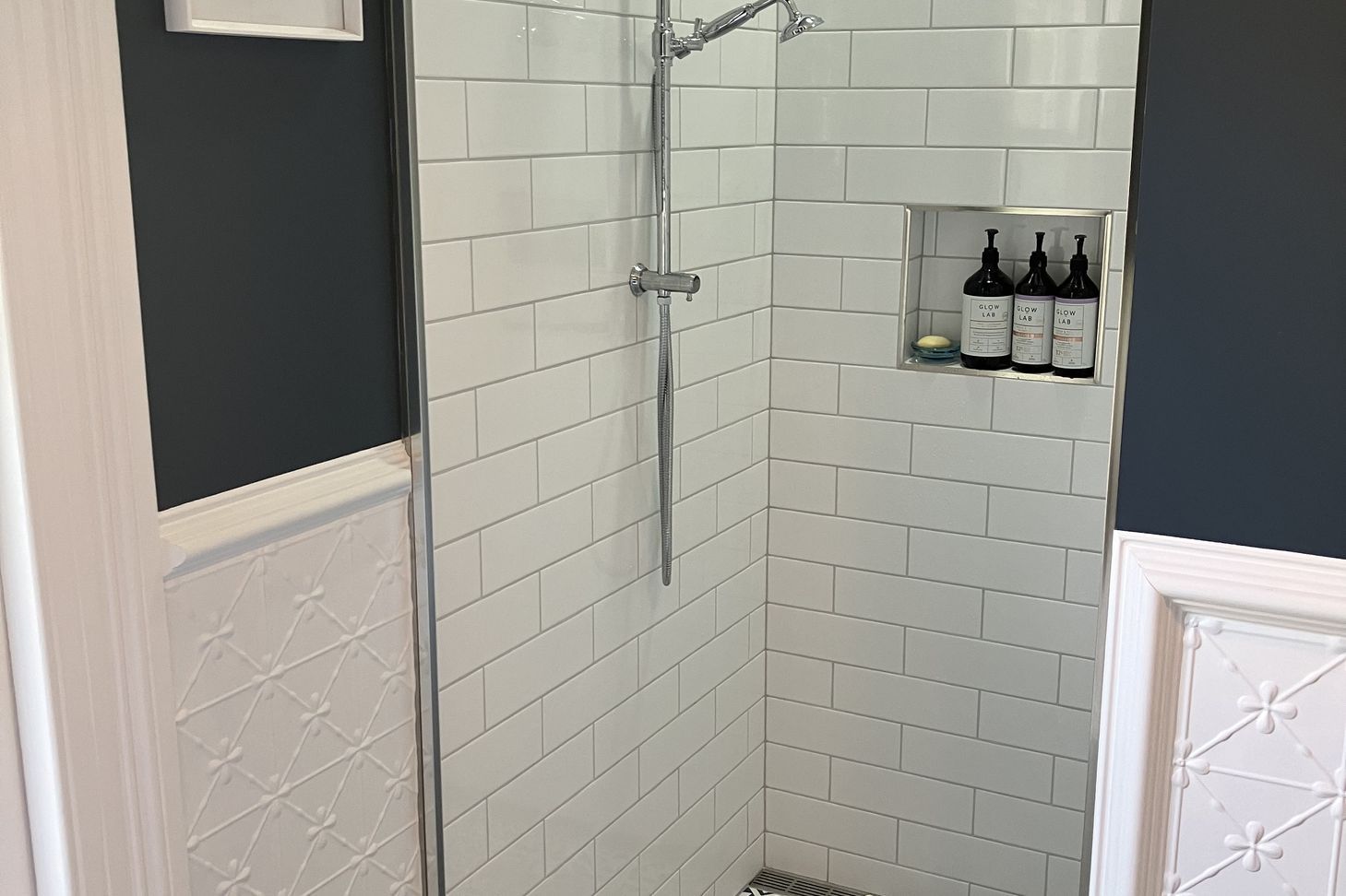 2-426-Herbert-Rd-Completed-bathroom-showcasing-the-view-of-the-stunning-new-shower-tiles-and-featured-press-tin-walls-JDBuilders.jpg