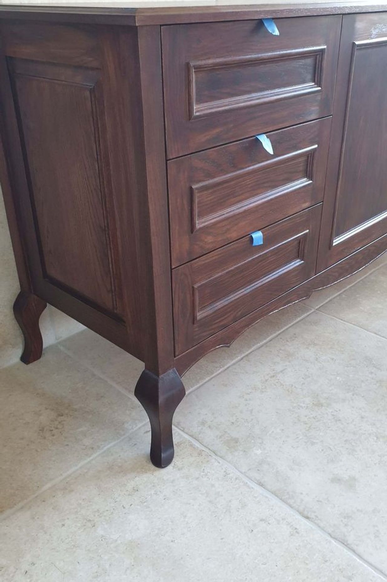 Oak Bathroom Vanity &amp; Ash Framed Mirror