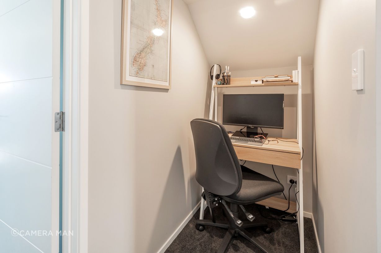 This study nook is designed to fit into a compact space between staircase and master bedroom. It makes efficient use of the available space and can be customized to suit the client's needs and preferences. After having had lockdowns people are needing more spaces where they can perform the tasks that they do at work and having a dedicated area can help with better productivity and minimizing distractions.