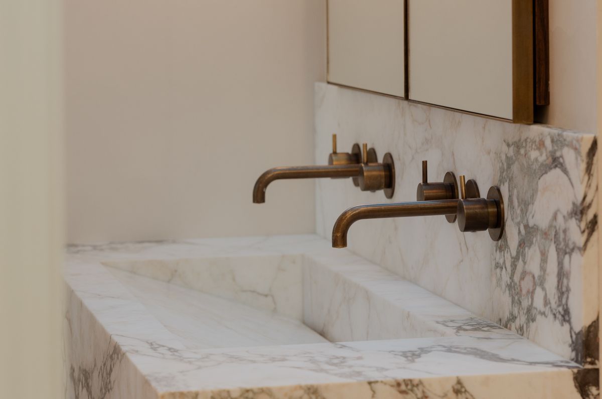 Calacatta Viola Marble Kitchen and Formed Vanities