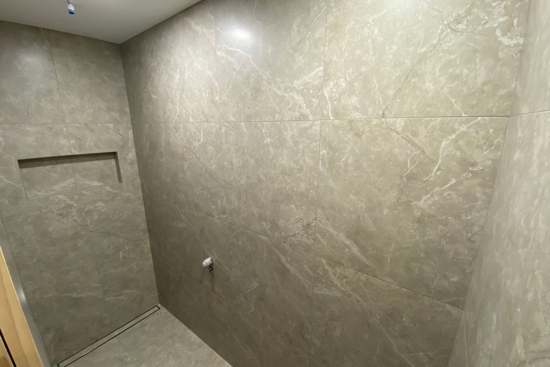 Tiled shower