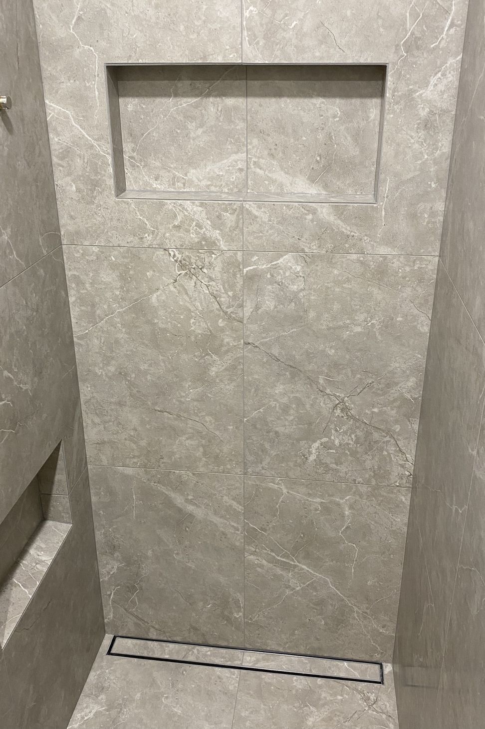 Tiled shower