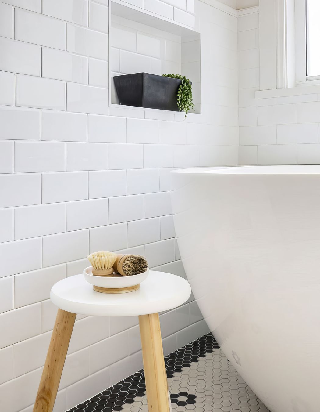 Hamptons Black and White Bathroom Renovation