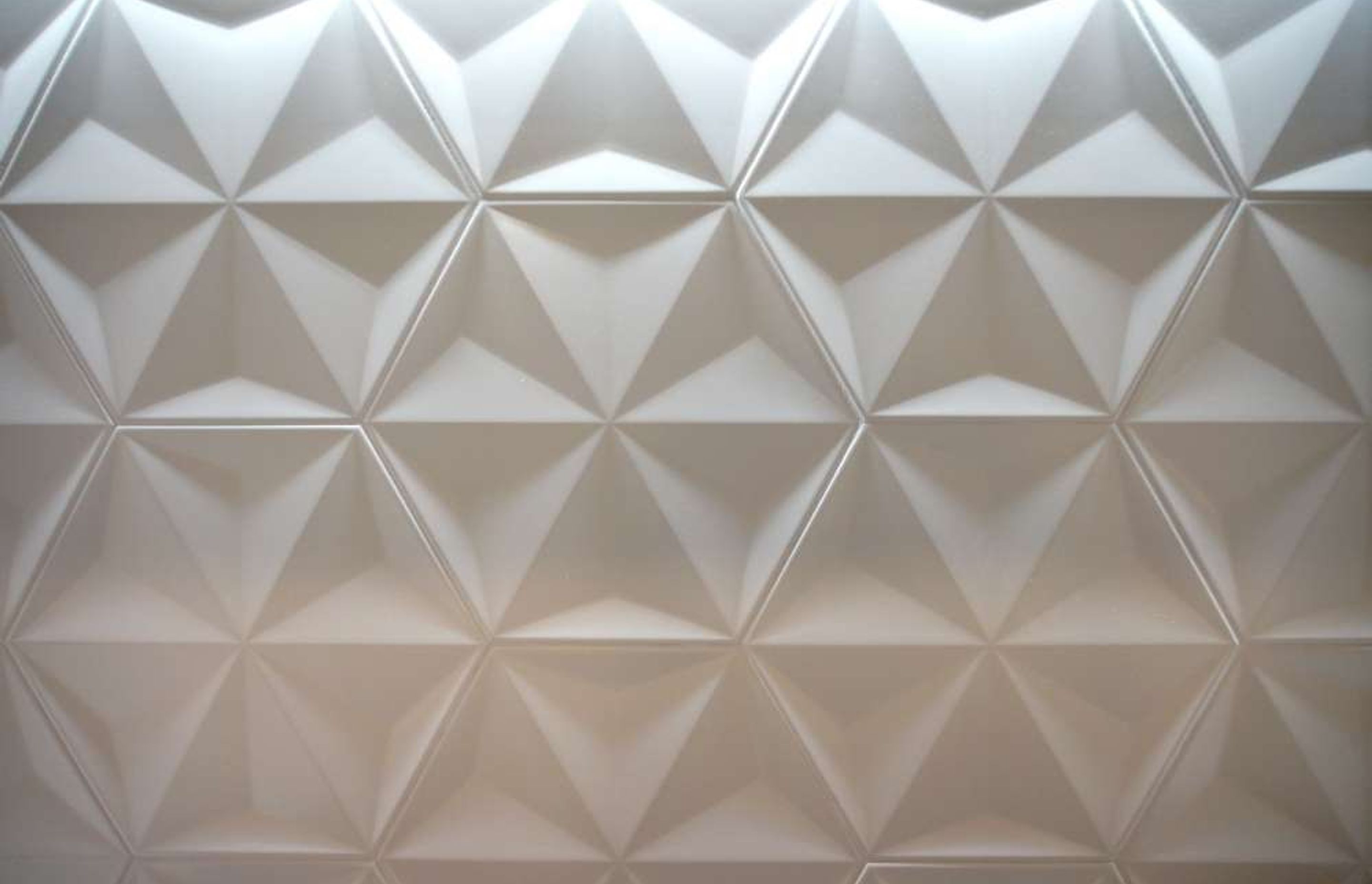 3D hexagonal textured white backplash