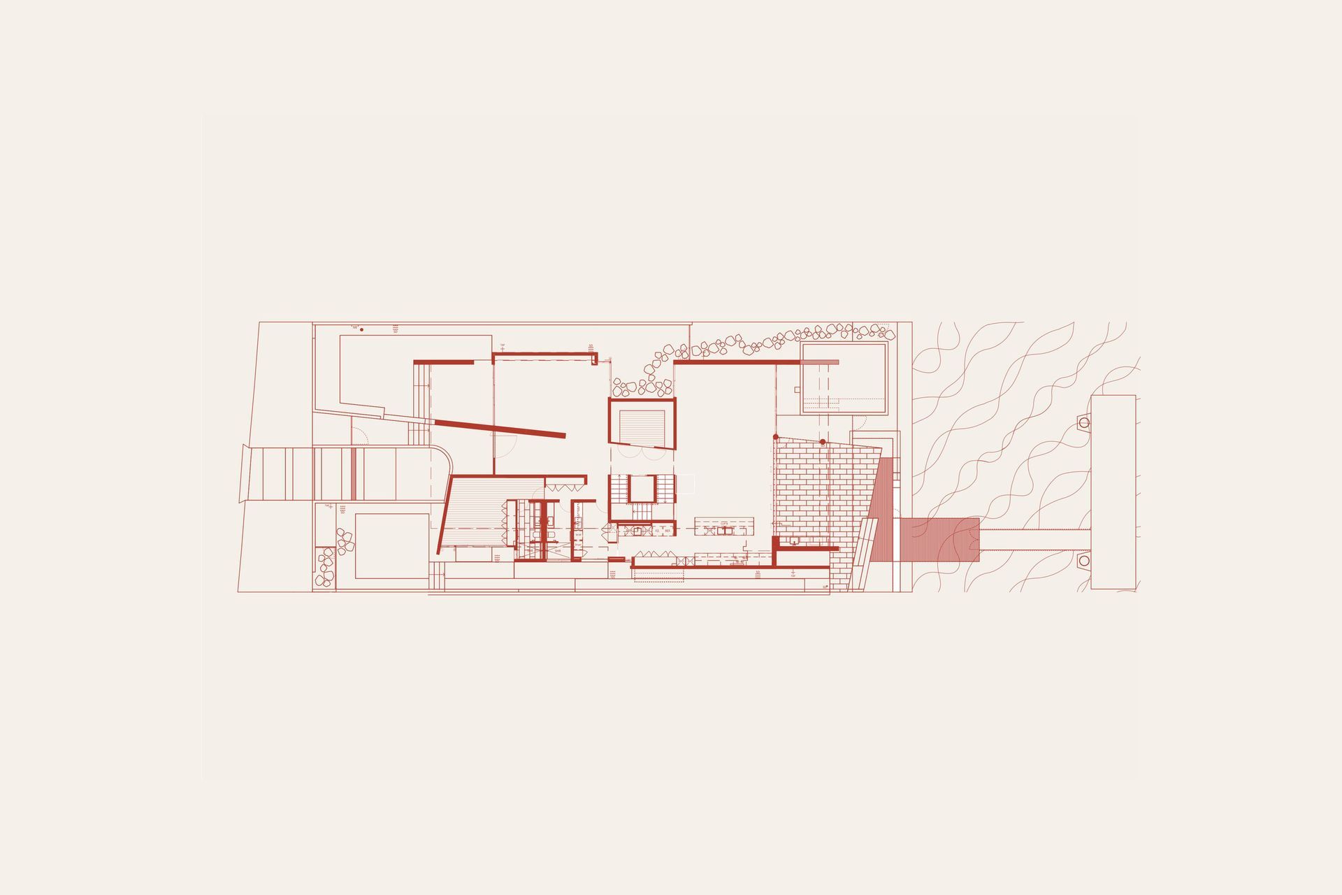 Carwoola House - Site Plan. Site plan showing the home and its landscaping.