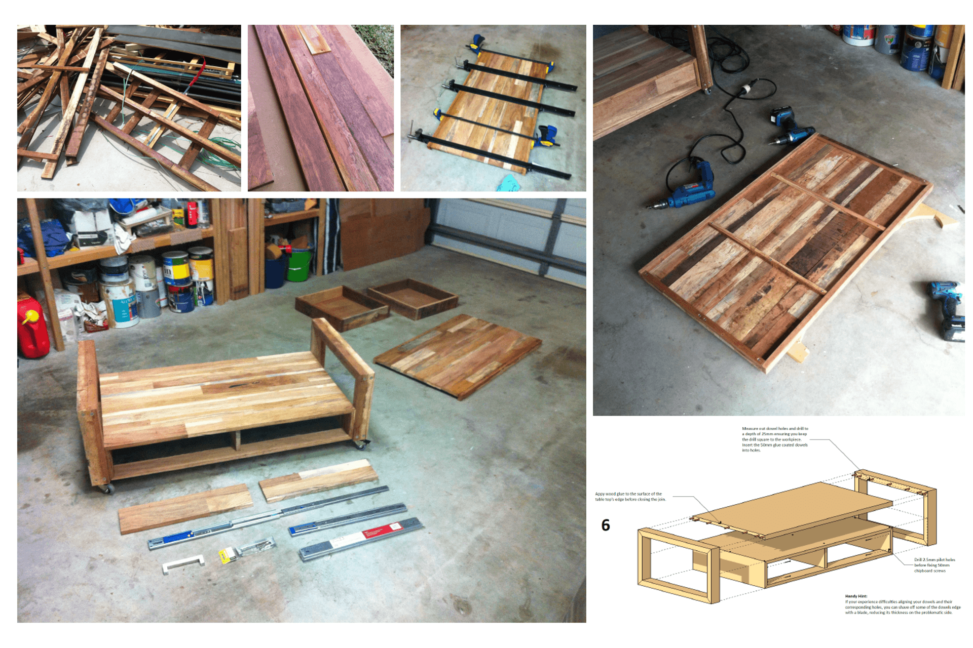 Completed in 2012: Kopi Table - Upcycled Timber from Merbau Decking Pallets