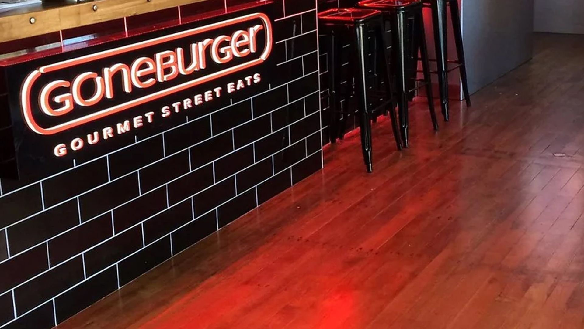 The first Goneburger in the Waikato, Hamilton East banner