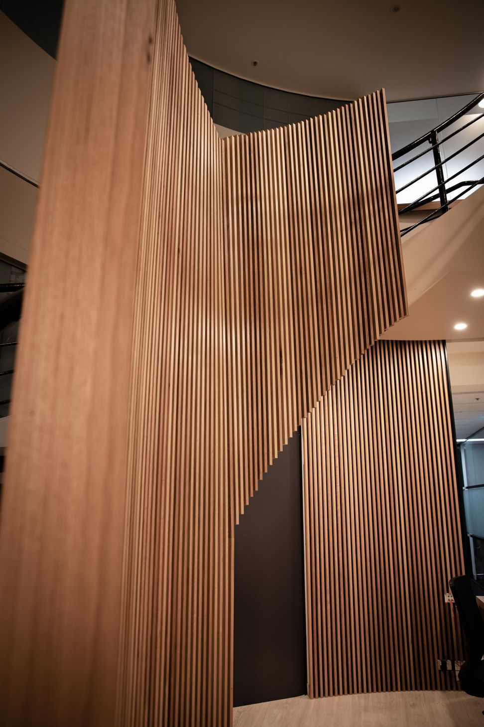 Linear Wood Feature Wall