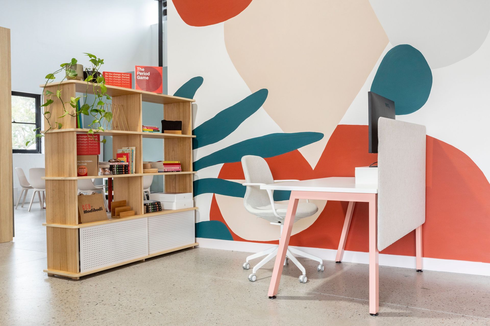 Reception and logo wall