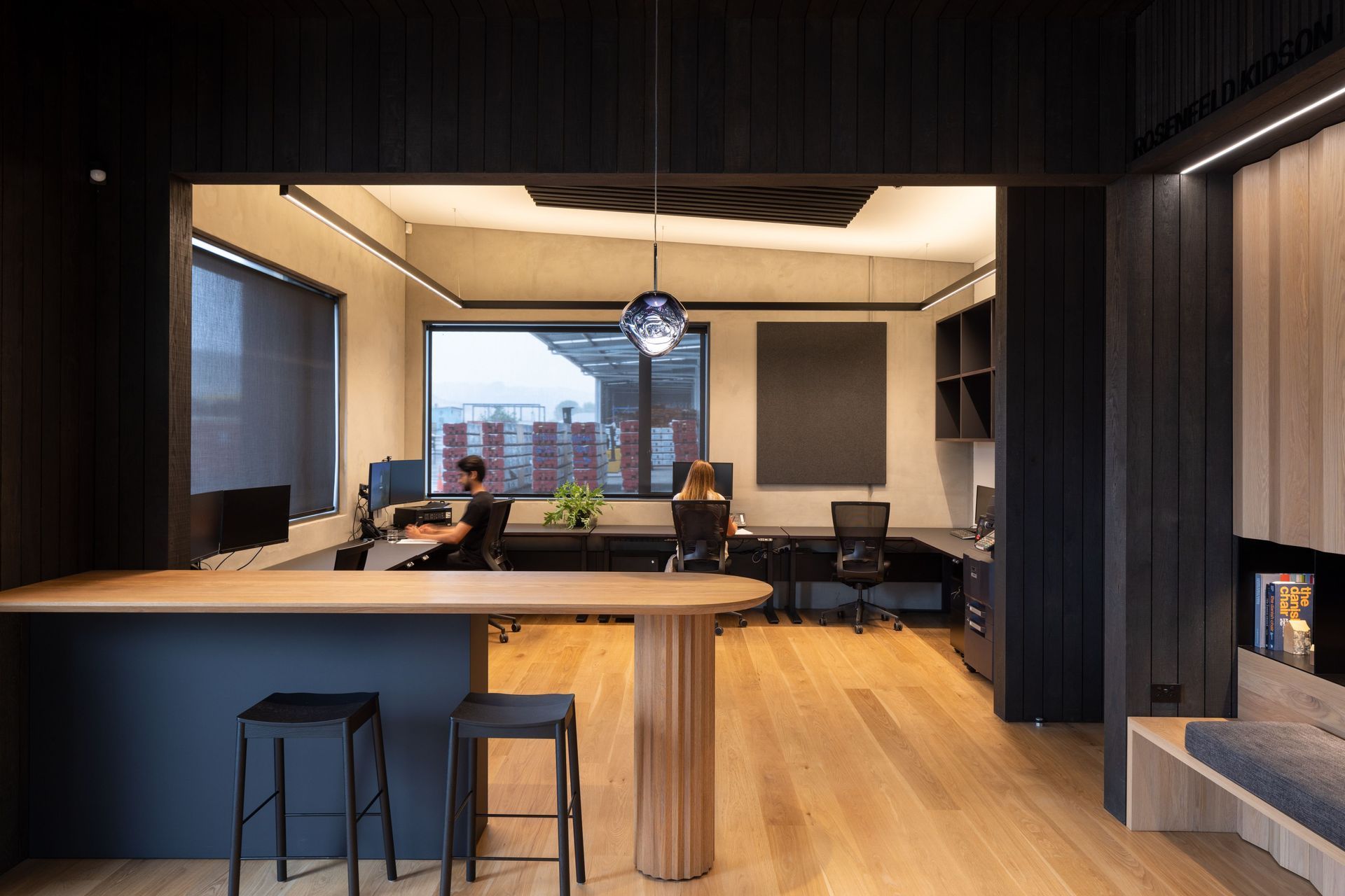 Positioning of windows was considered for general surveillance. “For the office staff to be able to see the comings and goings in the yard.” About 18 factory staff and four office workers use the building.