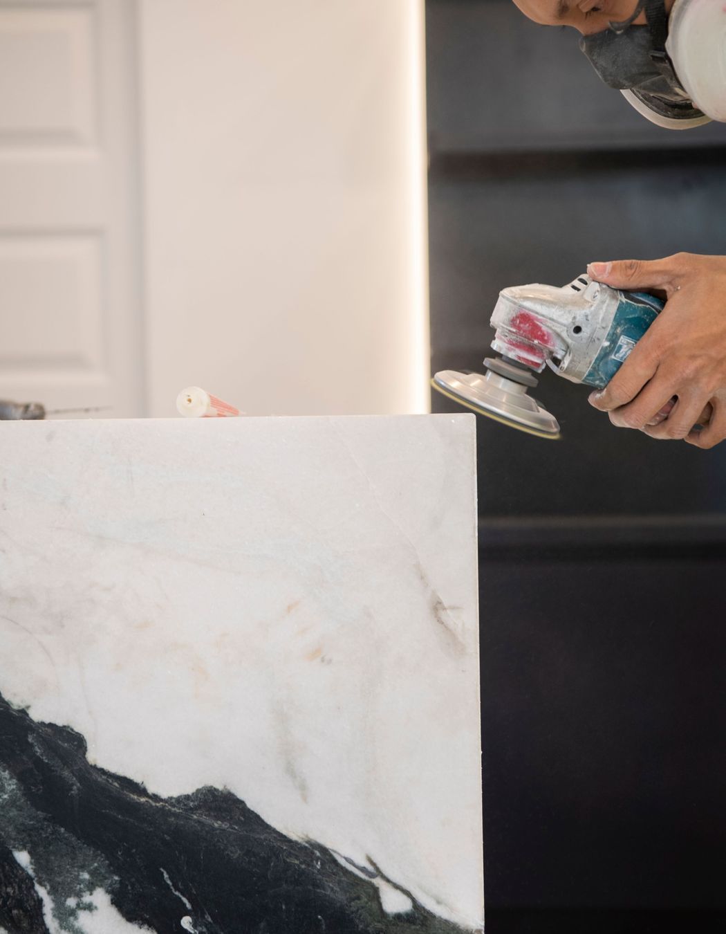 Finishing touches to a mitred edge