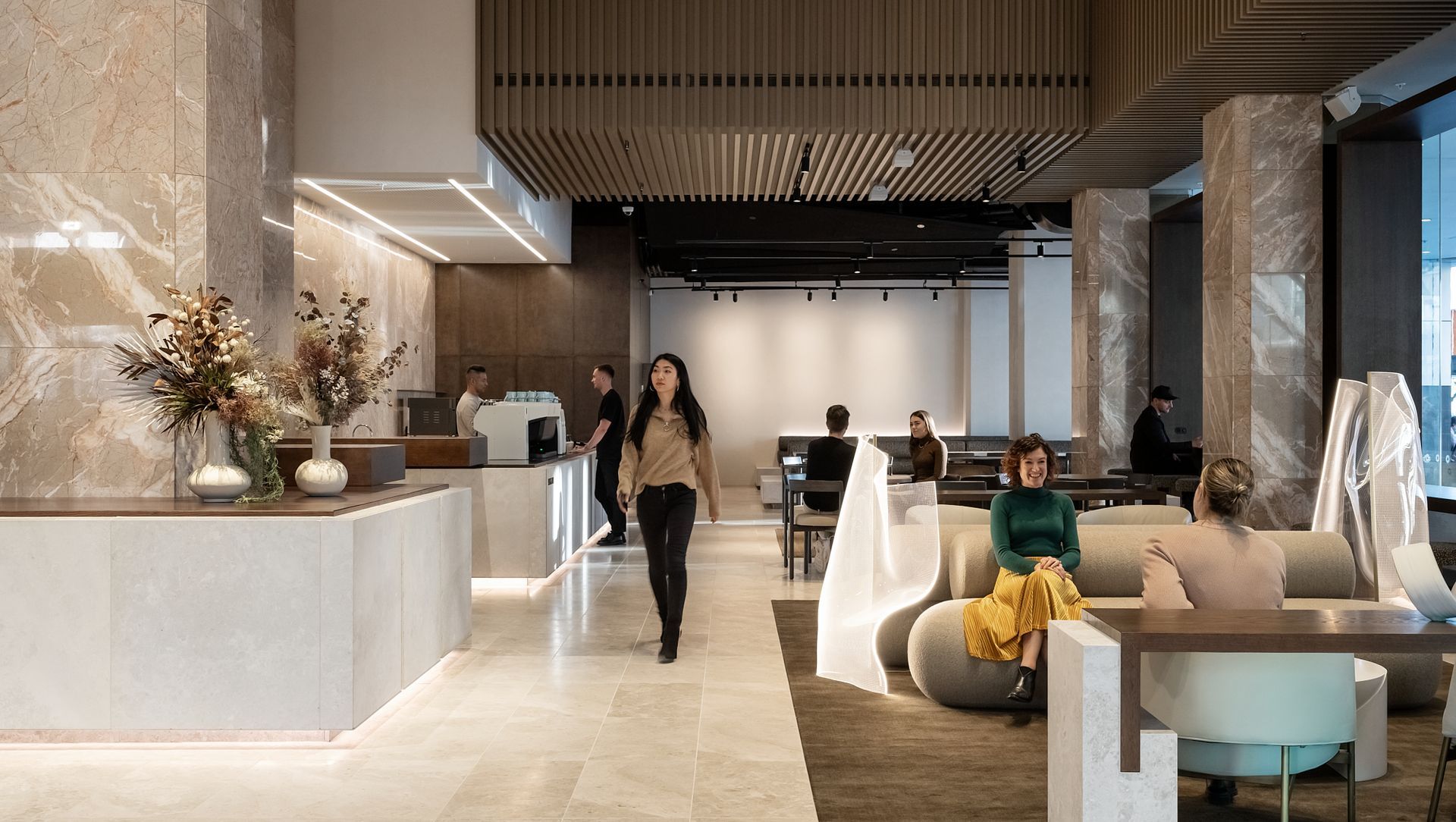 AON Building Lobby banner