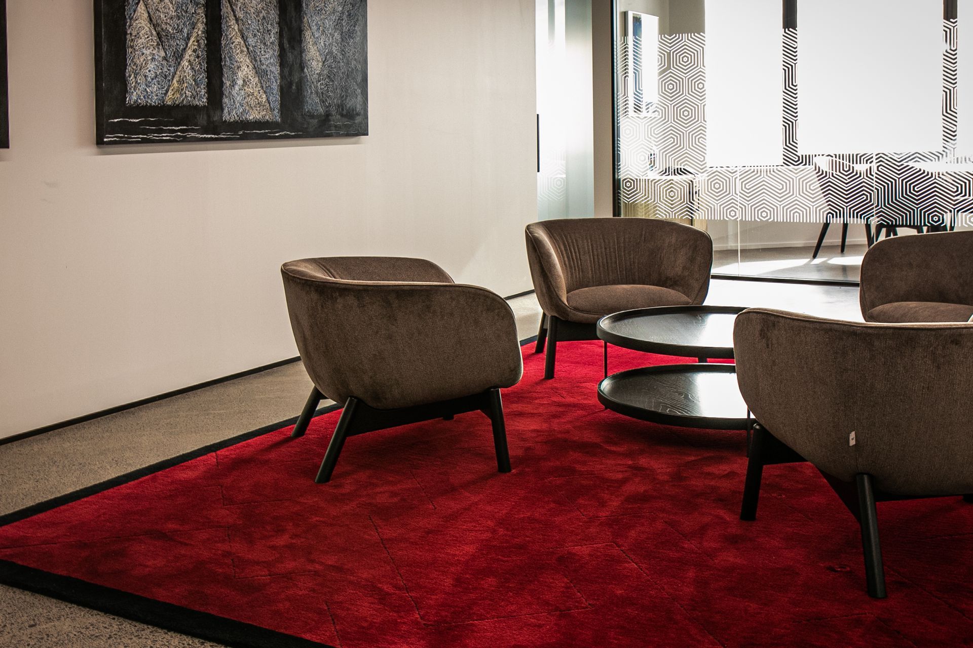 A Splash of Garnet in the McElroys Office