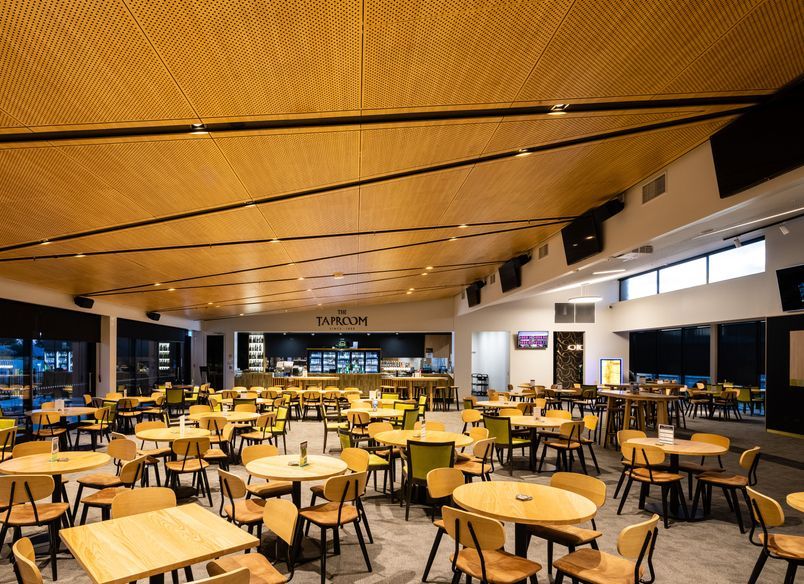 Melamine ceiling panels a visual treat