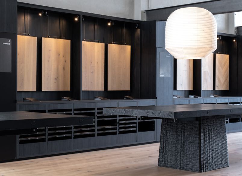 Woodgrain HPL in Forte's showroom