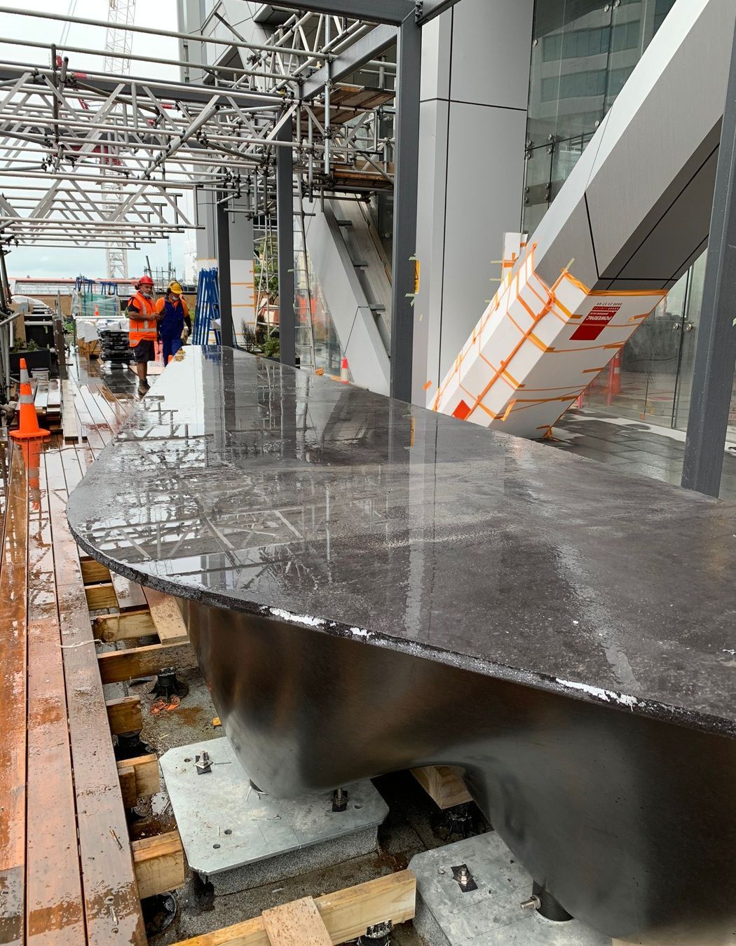 Commercial Bay - Concrete table by Jagas paving and precast