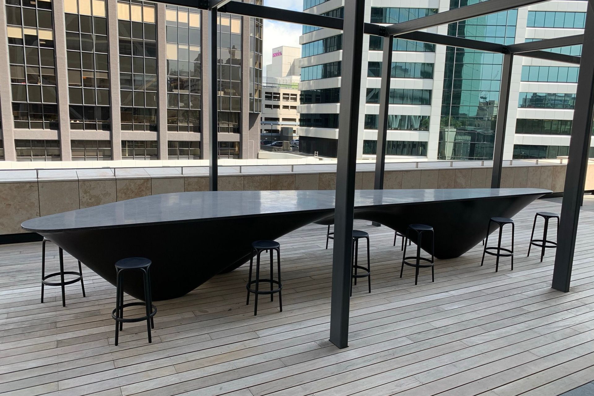 Commercial Bay - Concrete table by Jagas paving and precast