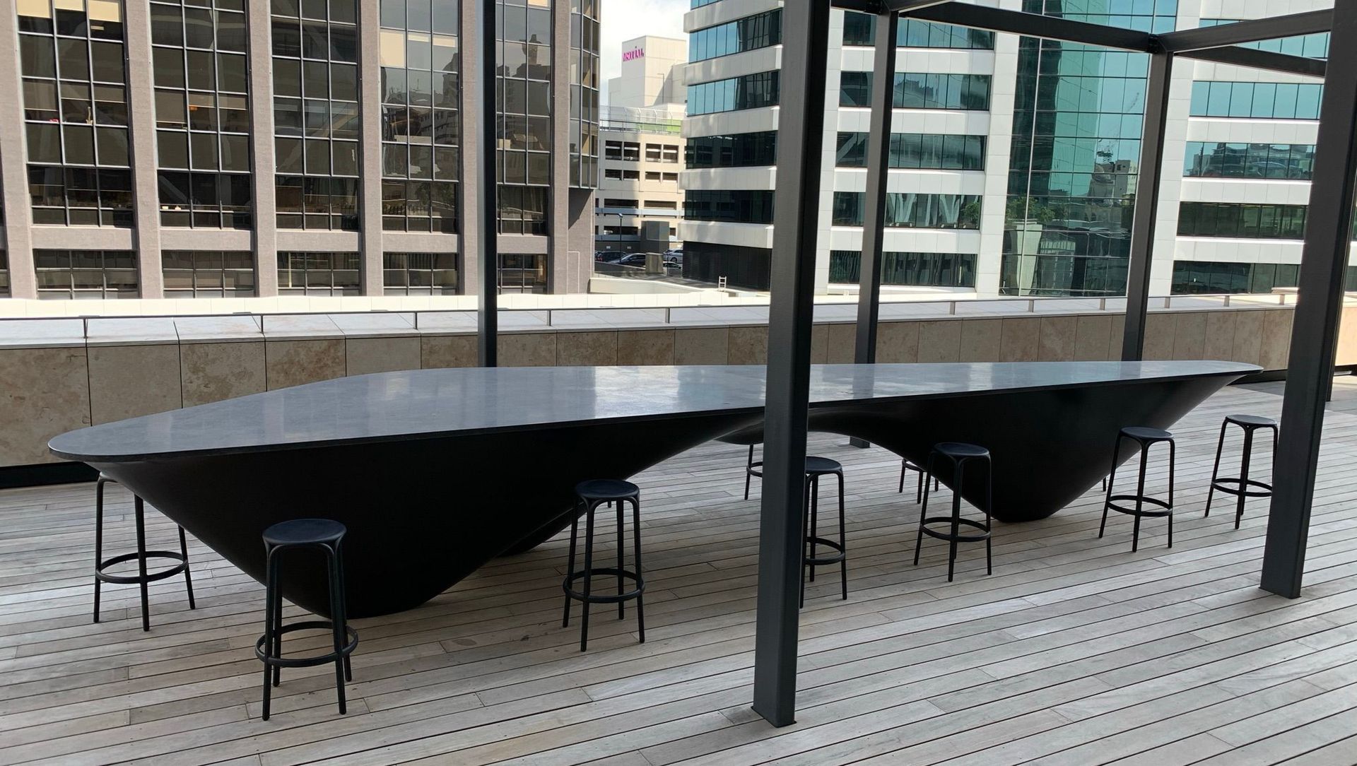 Commercial Bay - Concrete table banner