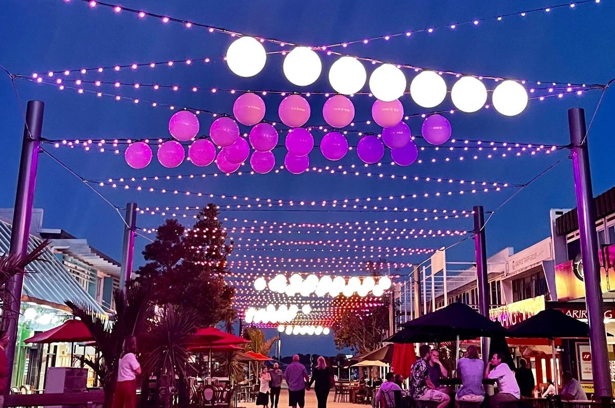 Wharf Street Catenary Lighting - Tauranga