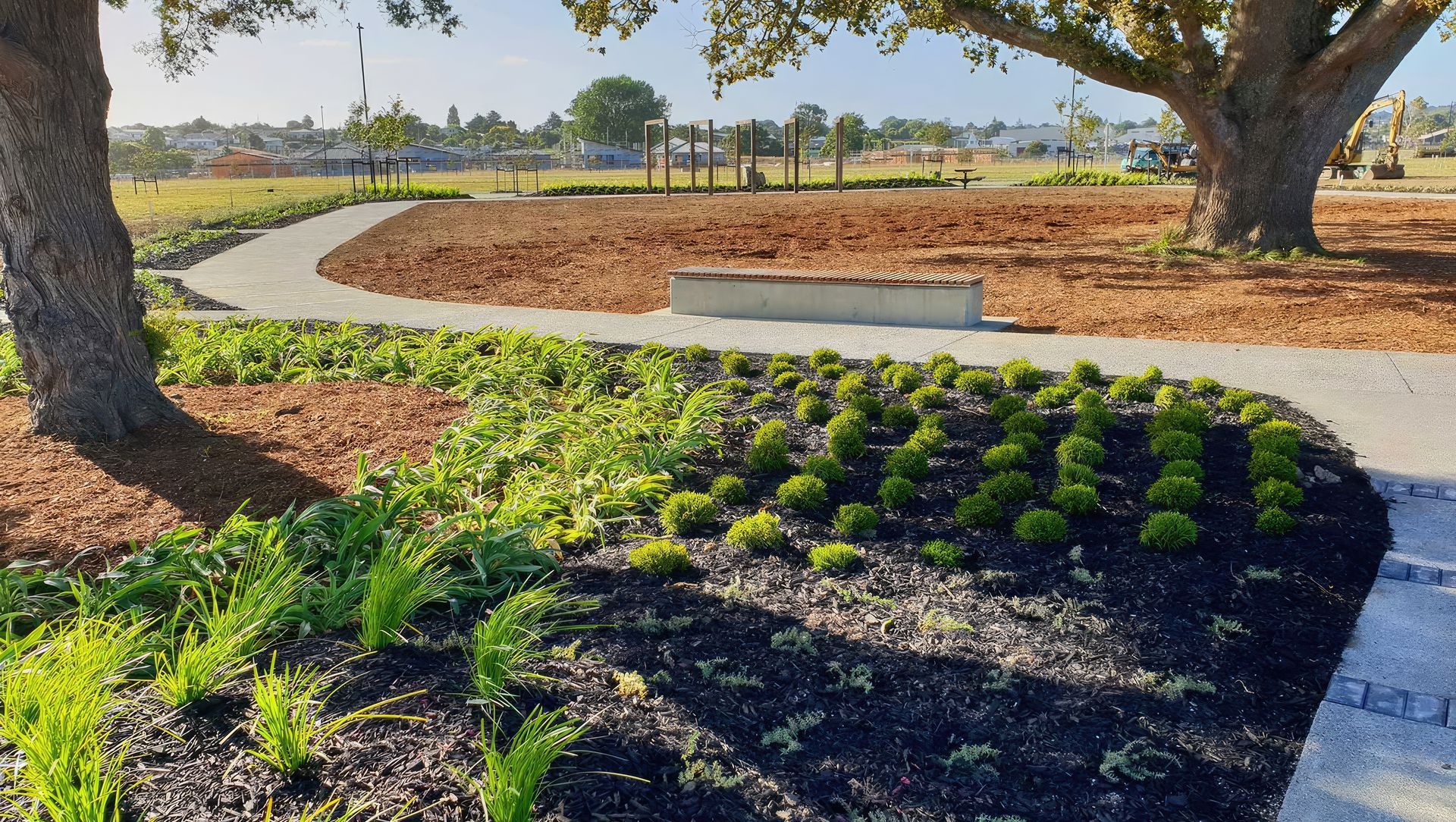 Waiata Shores landscaping and construction banner