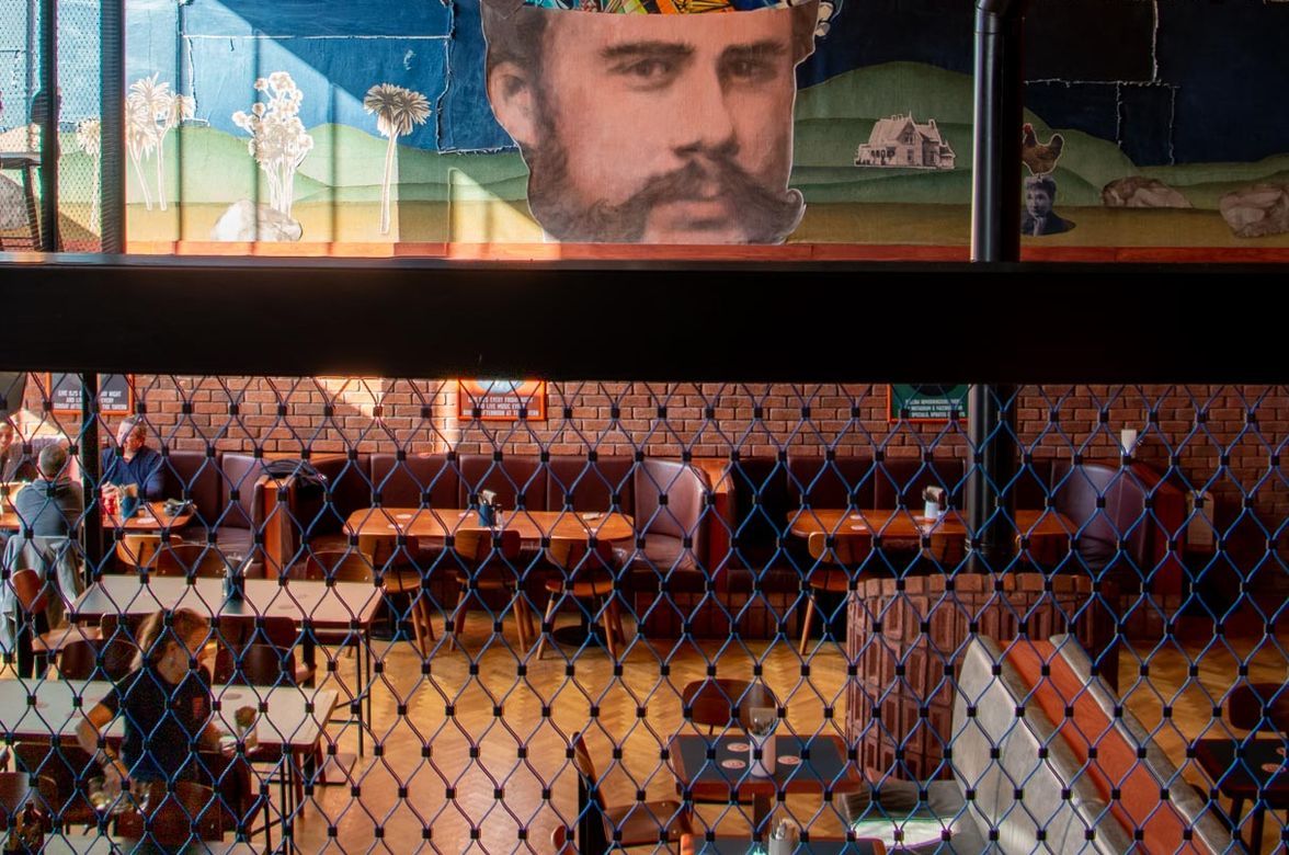 Morningside Tavern - balustrades and mesh ceiling feature