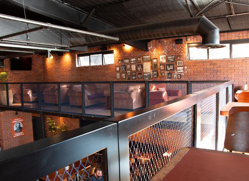Morningside Tavern - balustrades and mesh ceiling feature